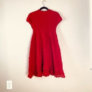 Anthropologie High-waisted Mini Red Sweater Dress (Size XS)